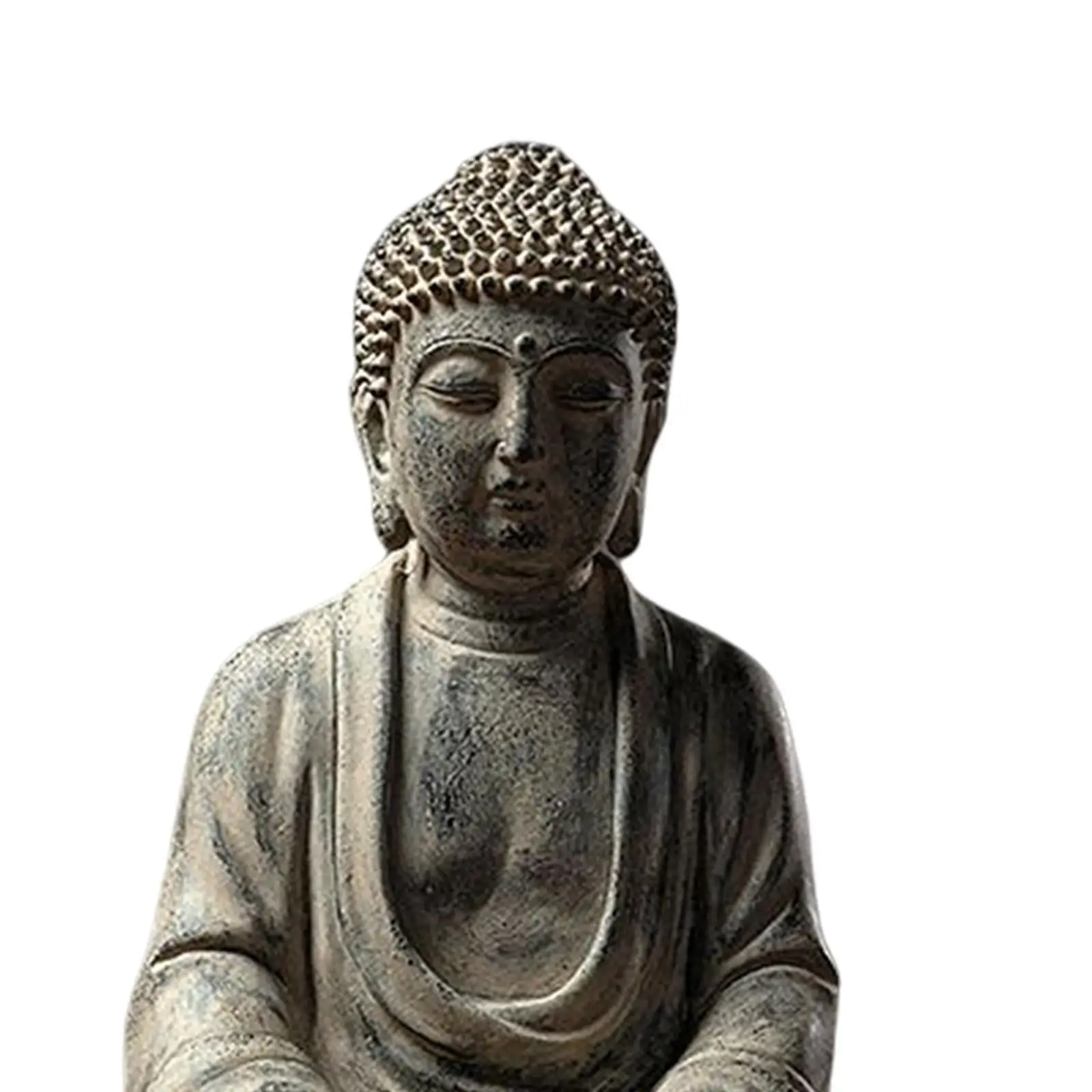 

Resin Buddha Statue Figurine Fengshui Decorative for Table Porch Decoration