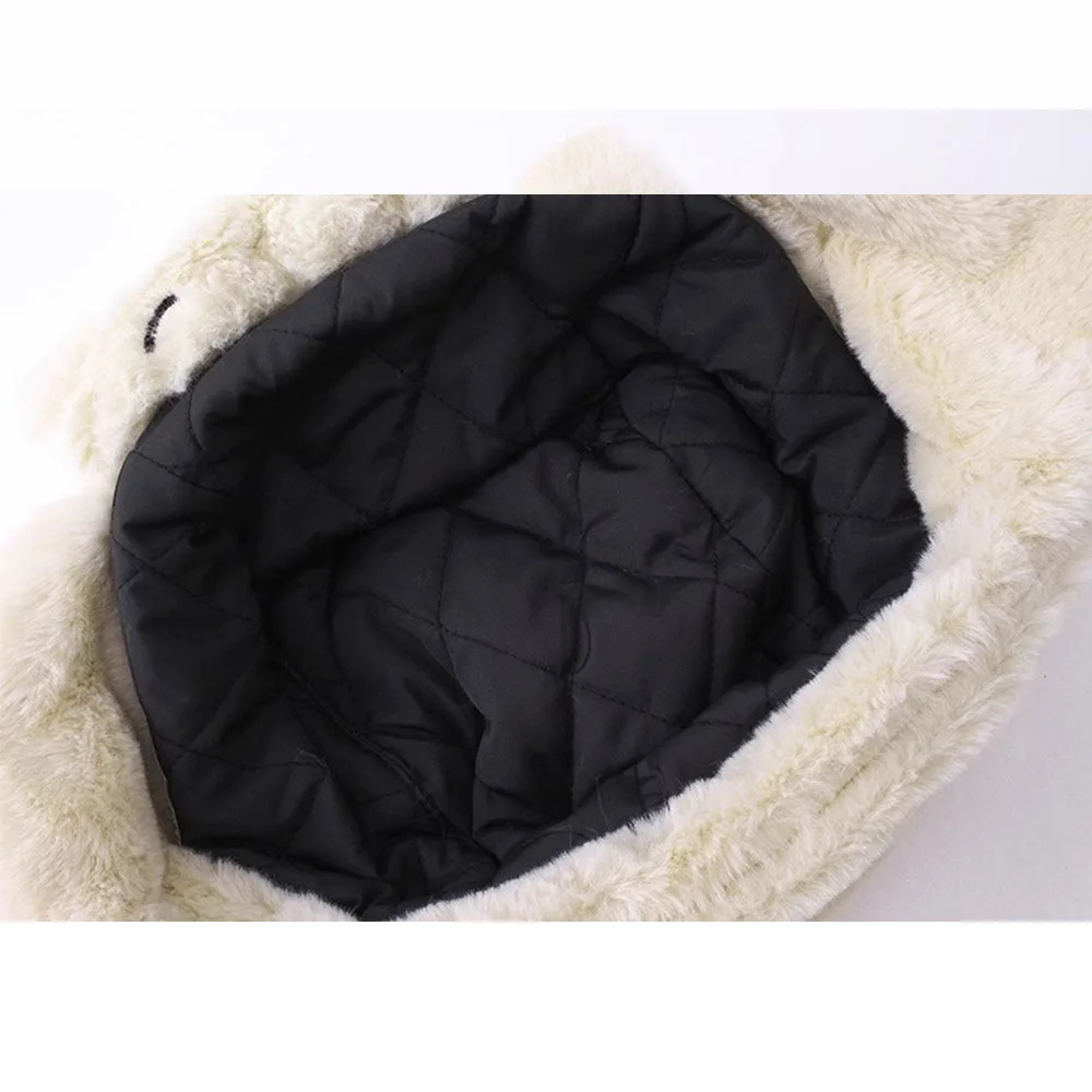 Кавайная плюшевая шапка Hello Kitty Sanrios зимняя уличная с мультяшным аниме рисунком