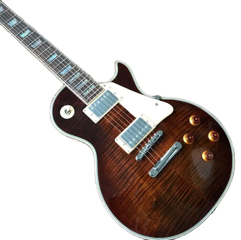 

custom shop,standard Electric guitar,handwork gitaar,Tiger Flame guitarra.rosewood fingerboard guitarra