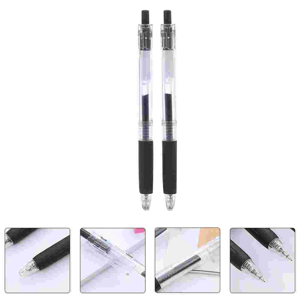 

16Pcs Sign Pen Black Press Ballpoint Pen Office Sign Pen Student Stationery