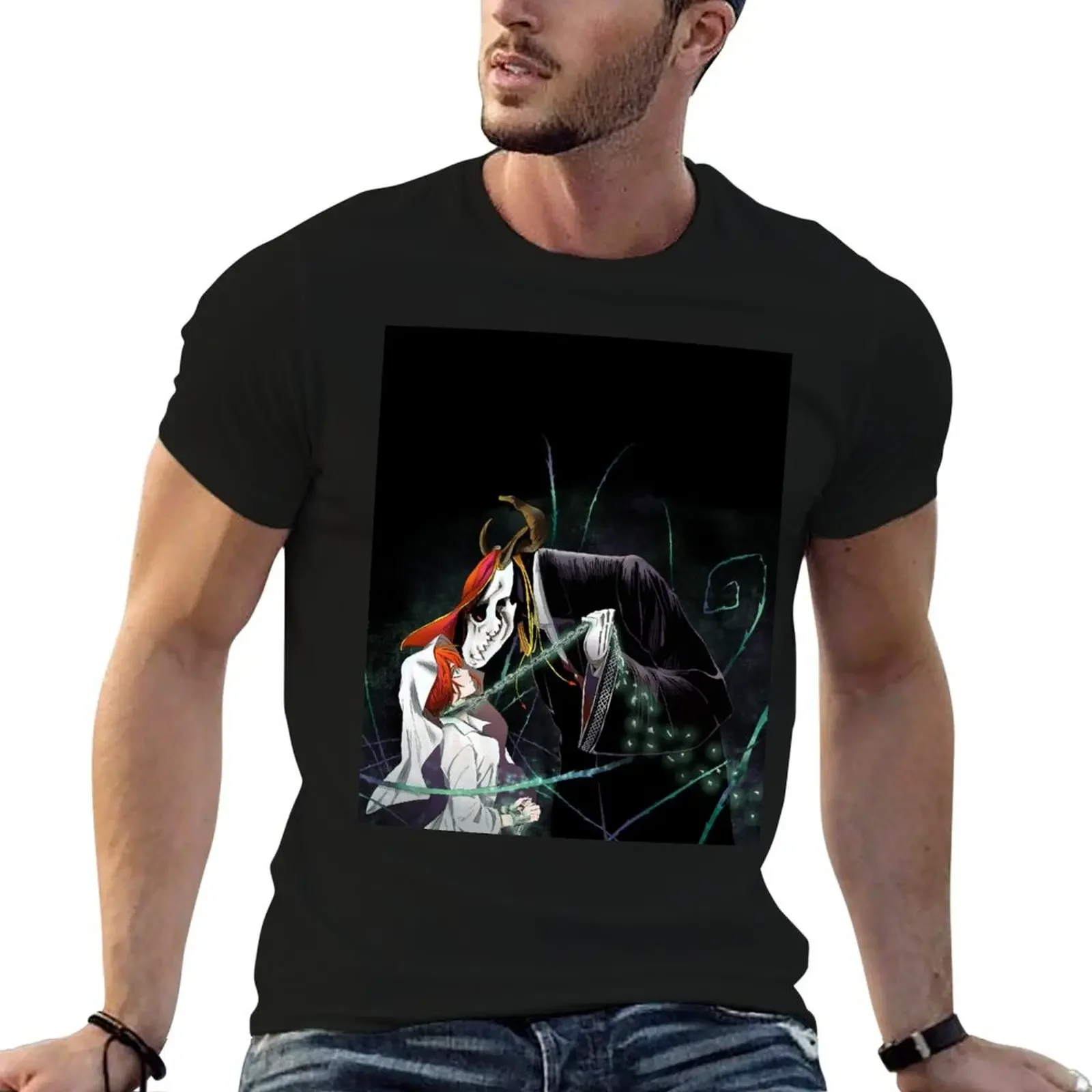 Футболка The Ancient Magus Bride эстетическая одежда графика аниме фигурки уличная мужская