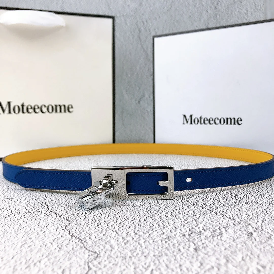 Новый кожаный ремень женский с замком простой и универсальный юбками тонкий из