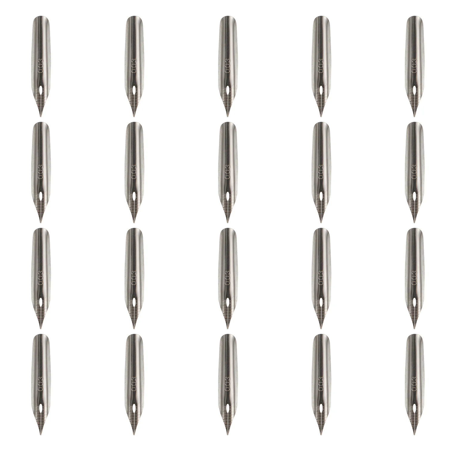 

20 Pcs Fountain Pen Dip Metal Nibs Stainless Steel Calligraphy Writing Feathers For