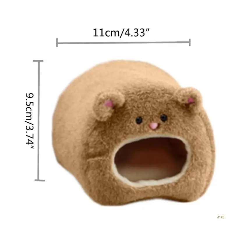 41XB Домик для хомяка зимняя теплая плюшевая клетка маленьких домашних животных