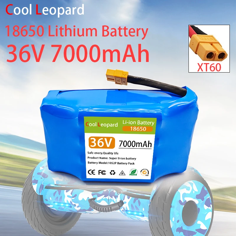 

36V 10S2P Rechargeable Lithium Ion Battery Pack 7000mah for Electric Self Balancing Scooter Hoverboard Unicycle Lithium Battery