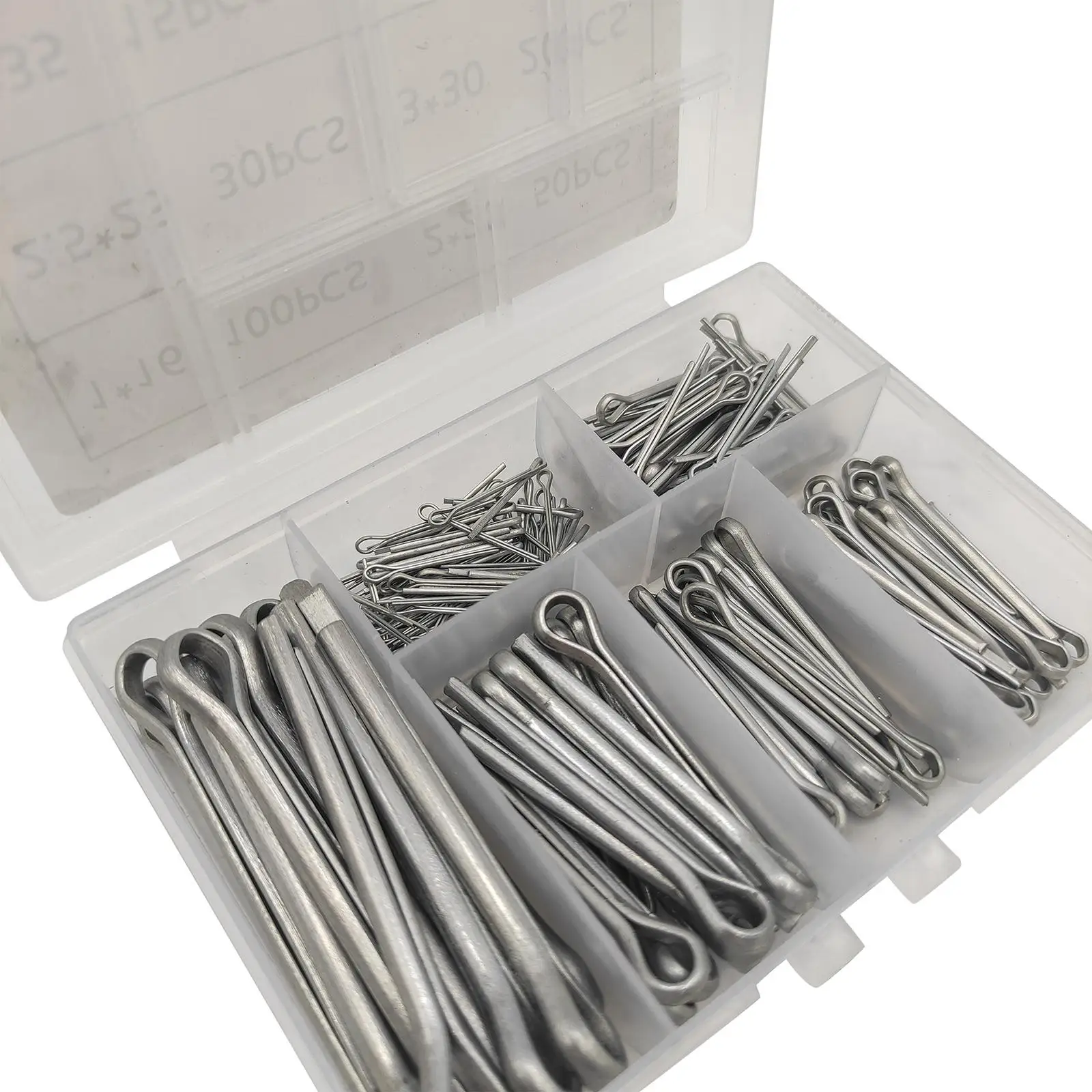 

230Pcs Assorted Split Cotter Pins Fixings Holds Pins or Castle Nuts in Place