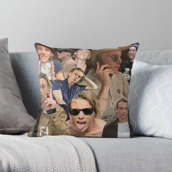 

Jamie Campbell Bower Collage Printing Throw Pillow Cover Soft Office Waist Decorative Home Throw Sofa Pillows not include