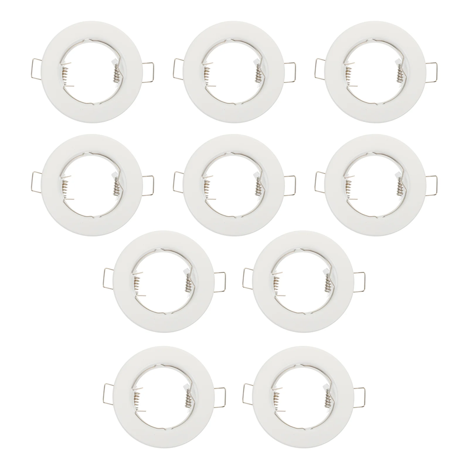 

10Pcs Round Recessed Spotlights Outside Metal Made Design Frame for Home