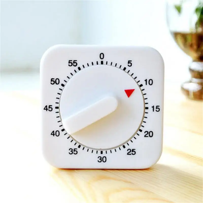 

60 Minutes Kitchen Timer Silent Square Mechanical Timer Count Down Alarm Reminder Mini Kitchen Timer For Cooking Frying Remider