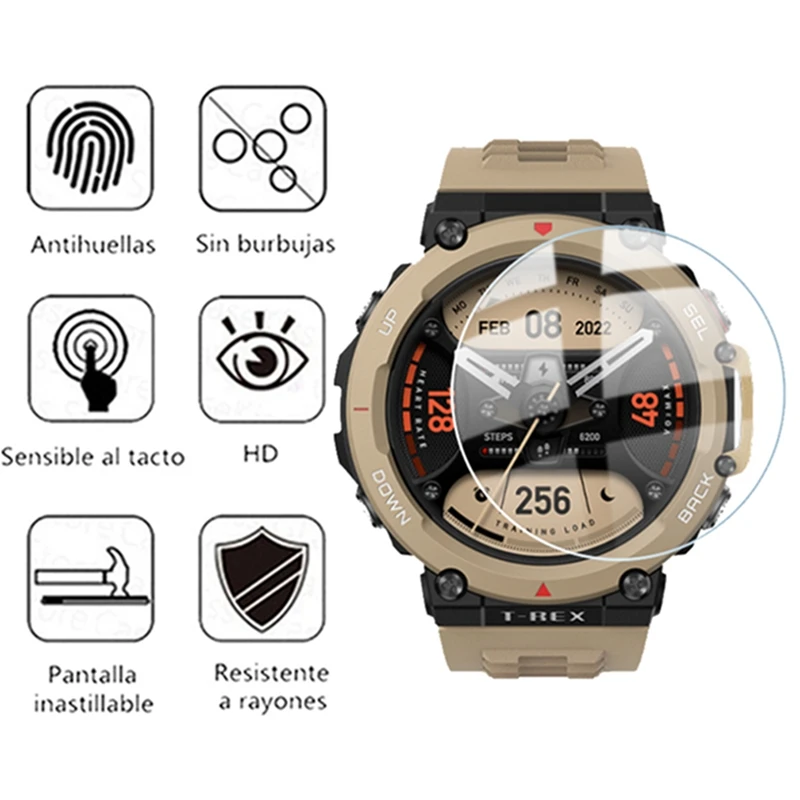 Закаленное стекло для смарт-часов Amazfit T-Rex 2 шт