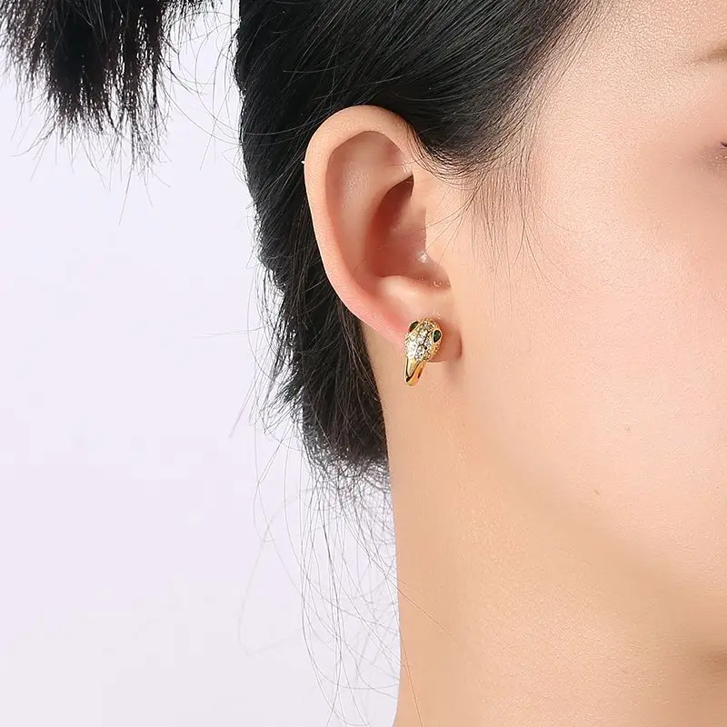 STELVIO 2023 Trending Individual Snake-Shaped Ear Buckle For Women Fashion High Sense Design Light Luxury Temperament Earring
