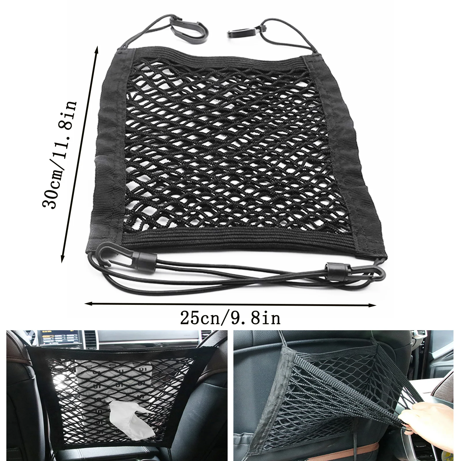 

Сетка для хранения в заднем багажнике автомобиля, эластичная сетка на сиденье, Сетчатая Сумка для хранения, внутреннее хранение, сетевые пр...