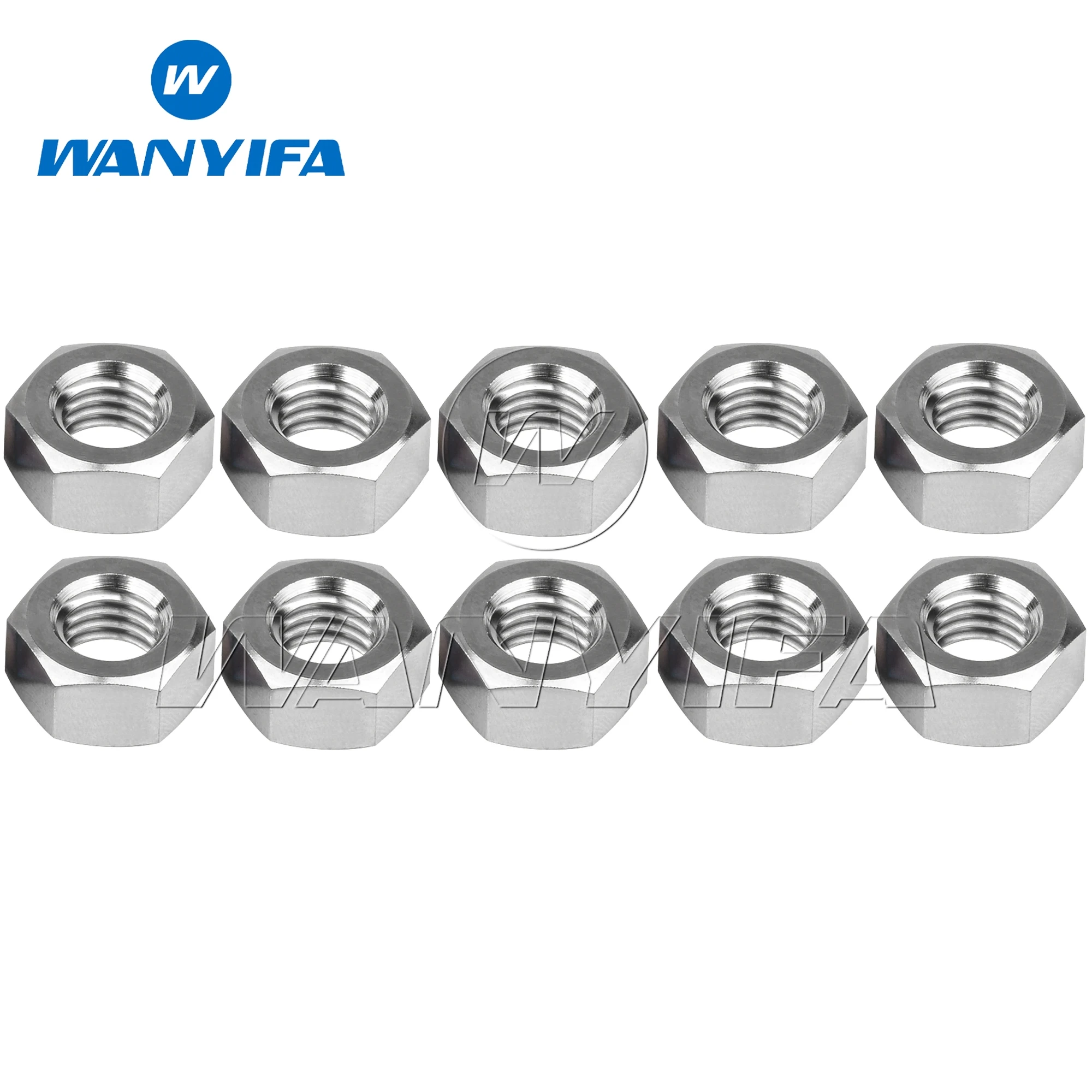 Wanyifa GR5 шестигранная гайка из титанового сплава M4 M5 M6 M8 для велосипеда, мотоцикла, автомобиля, лодки, аэрокосмическая 5/10 шт.