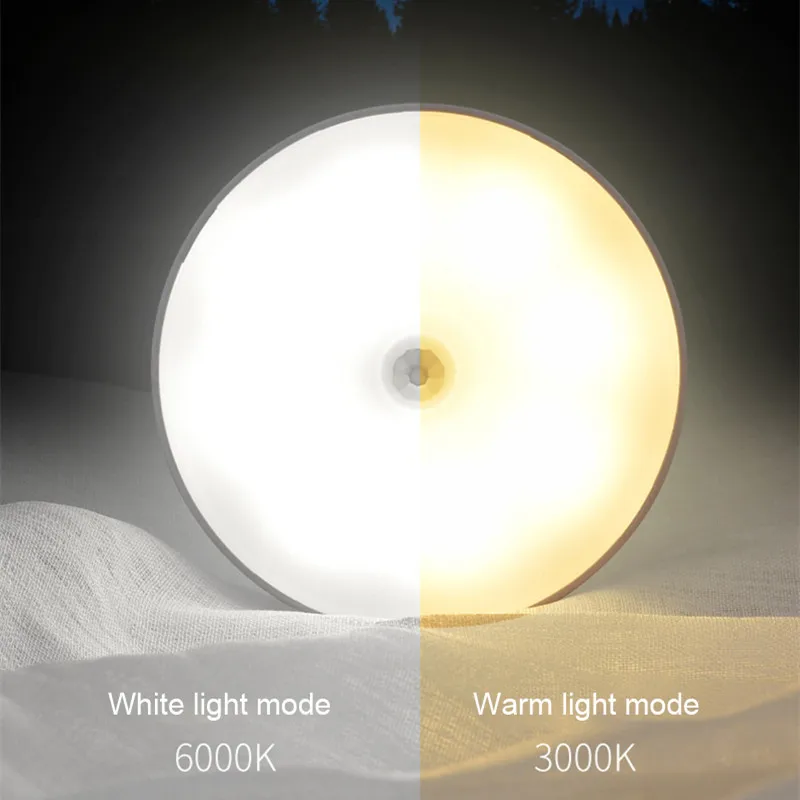 

Wireless Motion Sensor LED Night Light Usd Rechargeable Cabinet Night Lamp Bedside Lights For Bedroom Home Closet Lighting