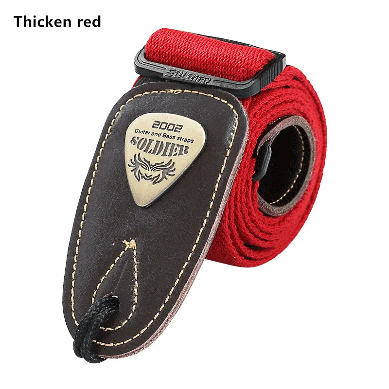 Multi Color Soldier Guitar Strap White Blue Red Adjustable Electric Acoustic Bass Thicken Musical Instruments |