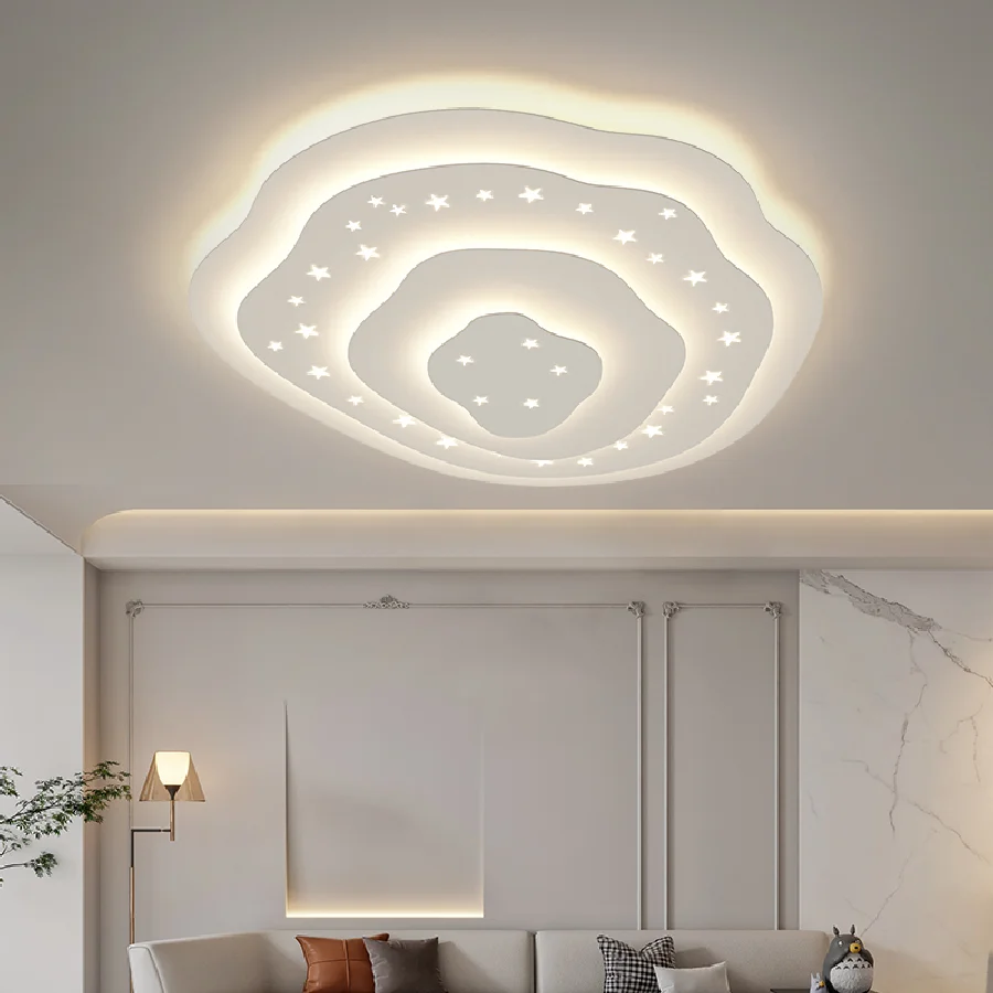 

Modern Led Ceiling Lamp Bedroom Study Room Living Room Kitchen Interior Lighting Decoration White Dimmable Acrylic Home Lamp