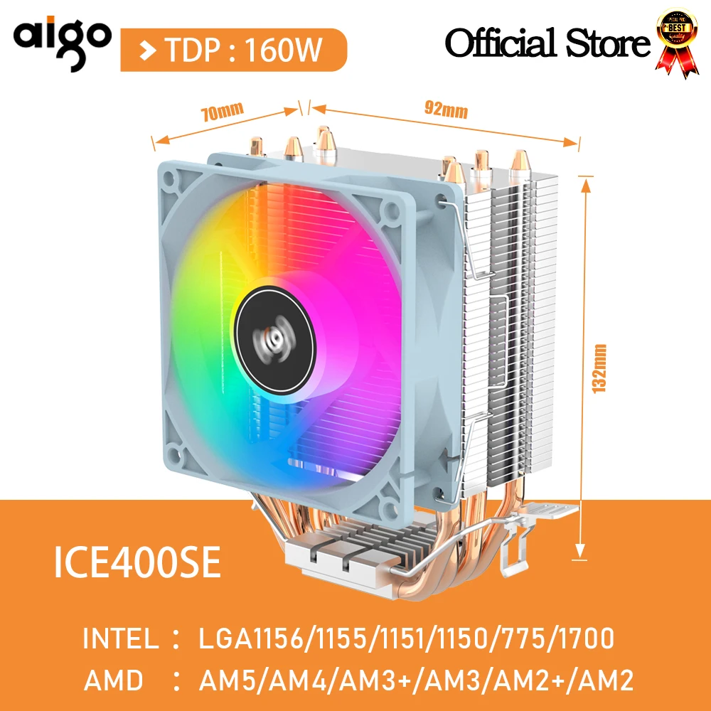 Кулер Aigo для процессора Intel LGA 1150 1151 1155 1700 775 1200 AMD AM3 AM4 AM5 - 200 лучших товаров с Али