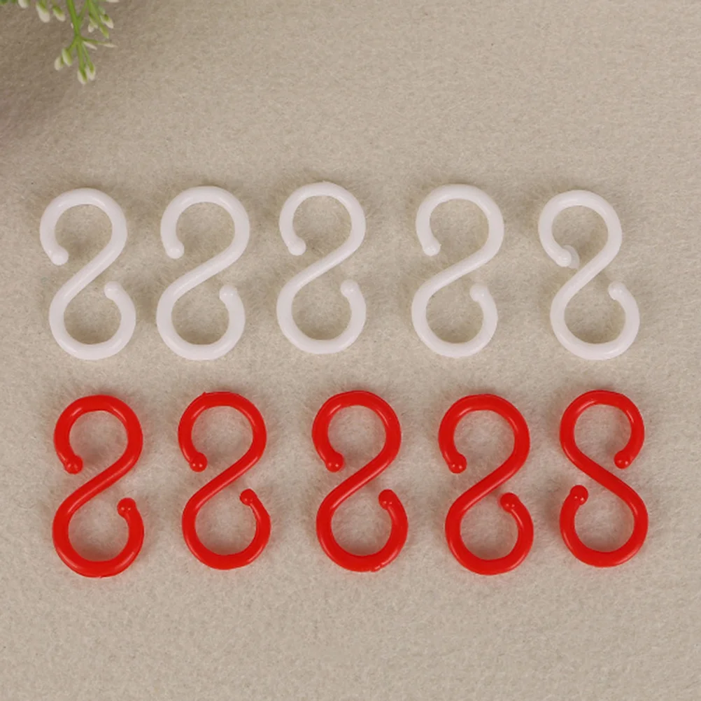 

S Hooks Hanging Mini Plastic White S Shaped Utensils Clothes Towel Spoon Hangers Racks Hooks for Kitchen Bathroom