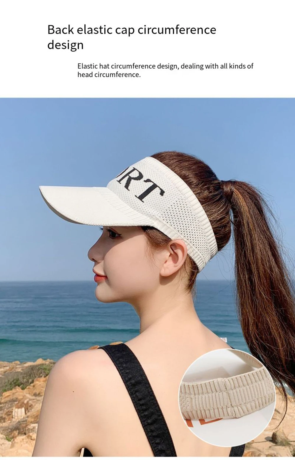 

Tennis Cap women's running beach sports sun visor baseball cap solid color cap