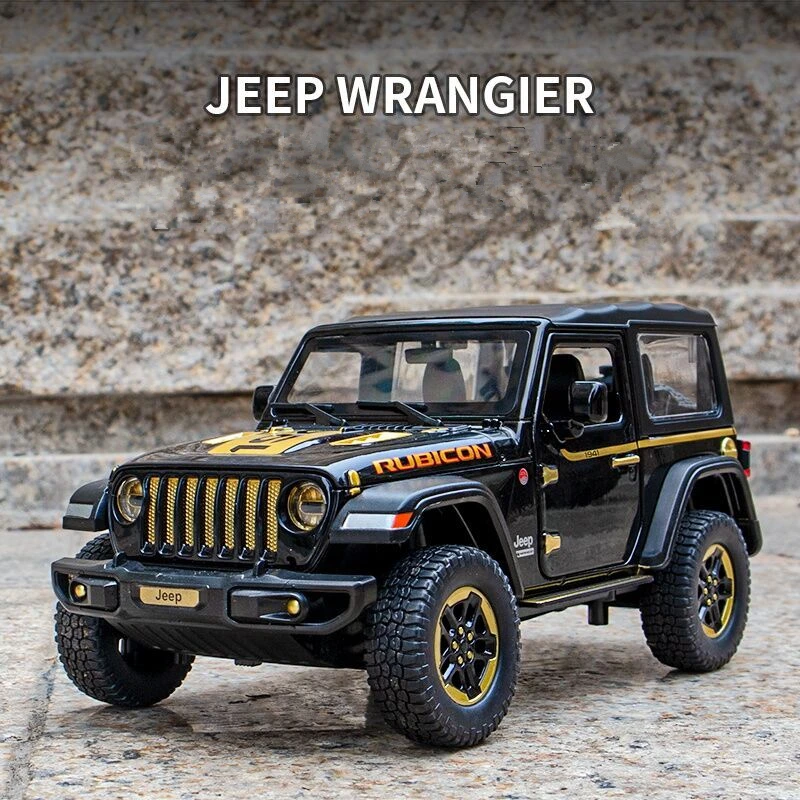 

Новинка 1:30 Jeeps Wrangler резиновая модель автомобиля из сплава Литые и игрушечные металлические внедорожники модель автомобиля высокий симулят...