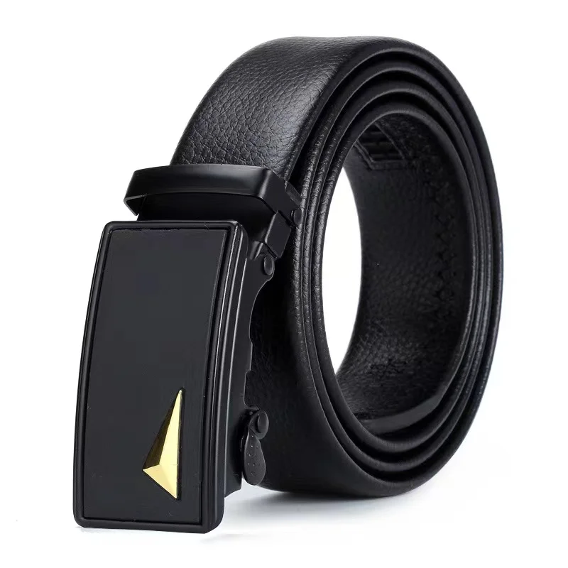 Men Belts Automatic Buckle Belt Leather High Quality Belts For Men Leather Strap Casual for Jeans