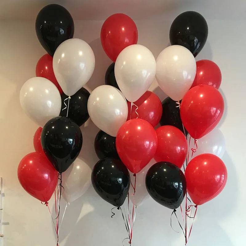 

15pcs Thick 10inch Latex Balloon Happy Birtday Party Balloons Romantic Wedding Decoration Red Black White Inflat Helium Balloon