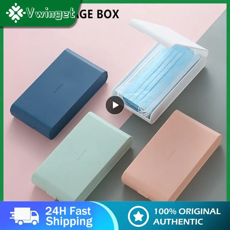 

Children's Student Mask Box Portable PP Mask Storage Bag Dustproof And Moisture-proof Outdoor Portable Large-capacity Box