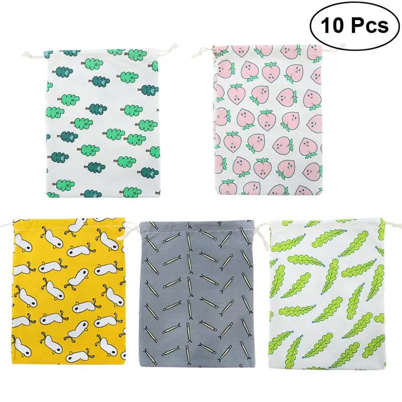 

10pcs Foldable Portable Drawstring Storage Bag Travel Bag for Toiletries Shoes Lingeries Clothes Sports Business Trip Travel