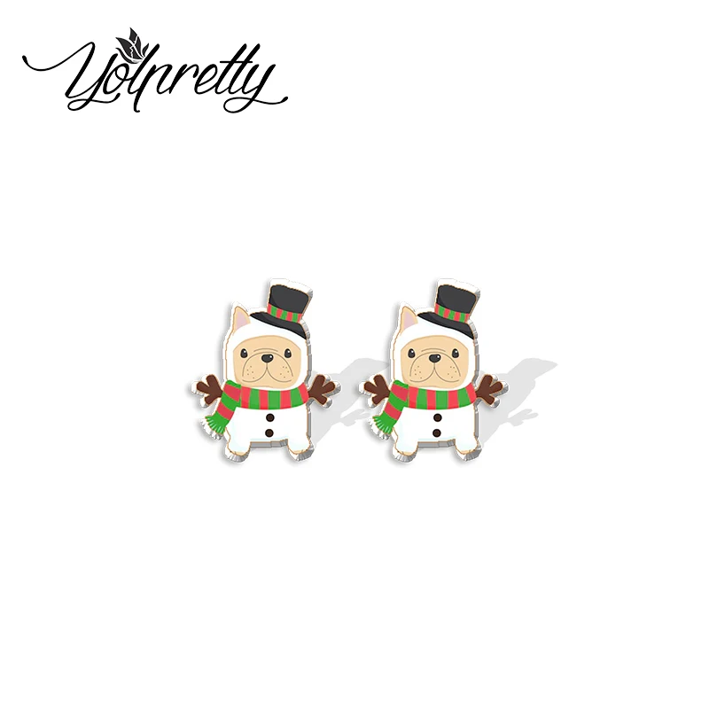 Новое поступление 2022 милые забавные серьги-гвоздики с изображением собаки