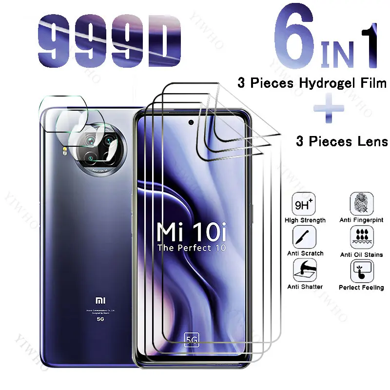 

Передняя Гидрогелевая пленка 6 в 1 с полным покрытием для Xiaomi Mi 10i 5G, защитные пленки для экрана Xiaomi 10 I M2007J17I 6,67 дюйма, объектив камеры HD