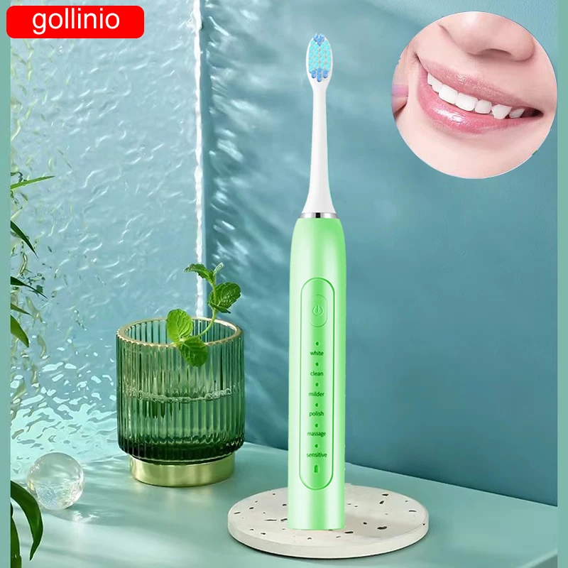 

electric toothbrush usb fast charging Adult GL9970B electronic tooth brush replacement brush head electr Waterproof xp7 gollinio