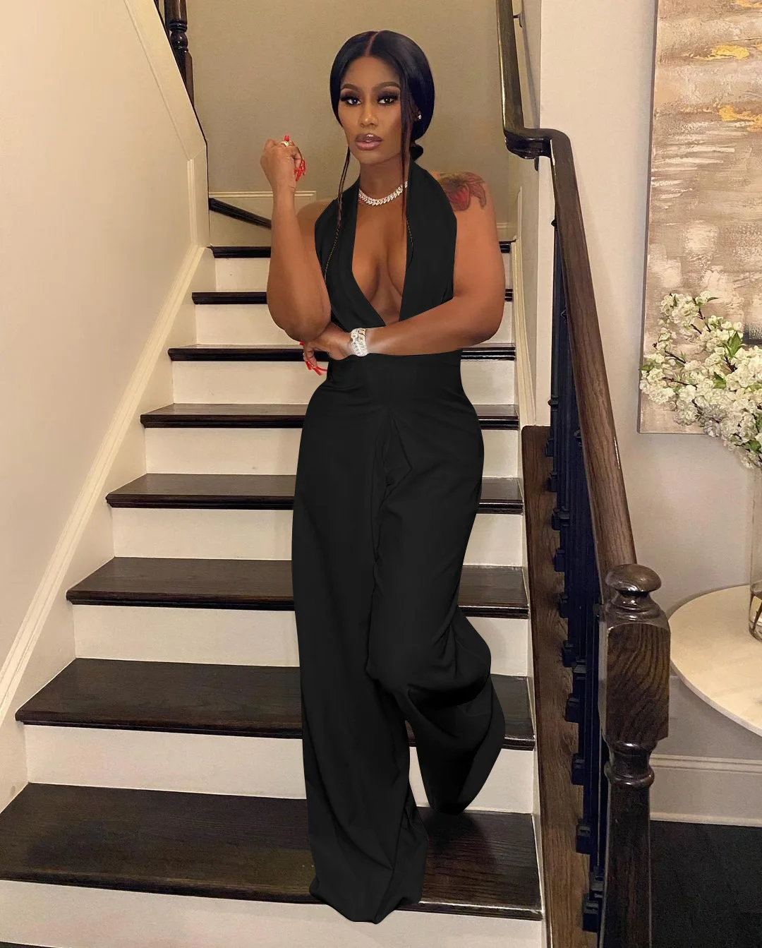 Новое поступление 2022 Модные Дизайнерские однотонные комбинезоны Felyn с лямкой на