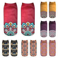 new fashion mandala cotton socks 3d colorful printing sock unisex exotic style women breathable socks popular style meias hocoks
