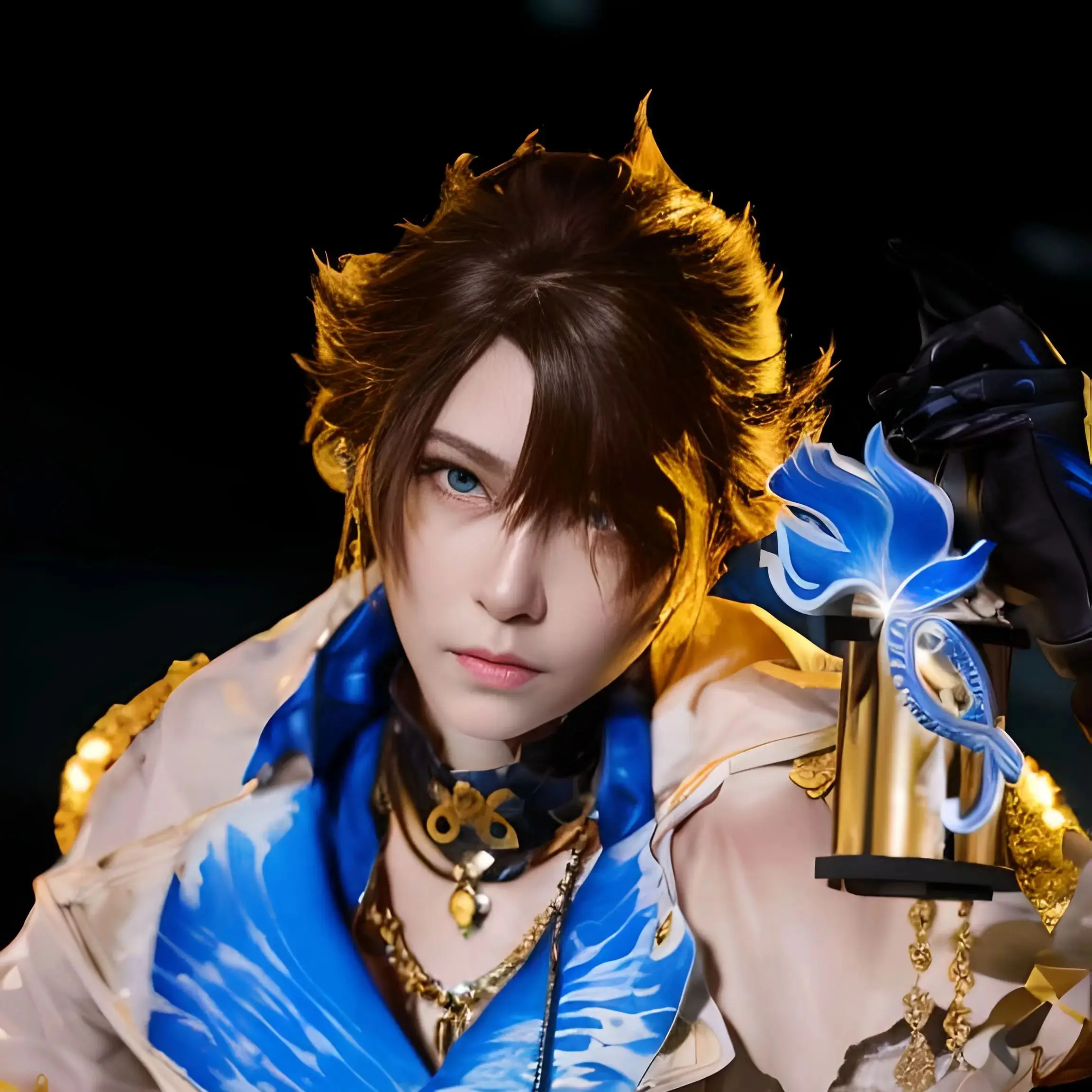 Парик для косплея Game Identity V Naib Subedar 40 см чайно-коричневый короткие волосы игровой