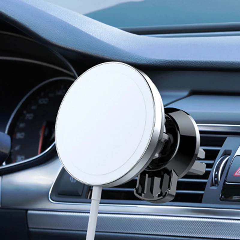 magnetic car wireless charger holder stand for iphone 12 magsafing universal charger holder in car gps holder phone parts free global shipping