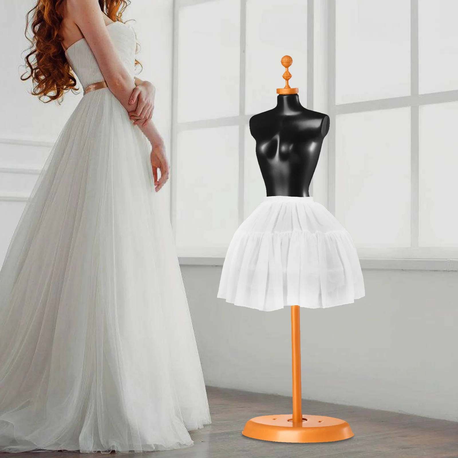 Pannier White Tutu Dress for Girls Puffy Women Bubble Skirt Liner Tulle Costume Underskirt Petticoat Cosplay Women's