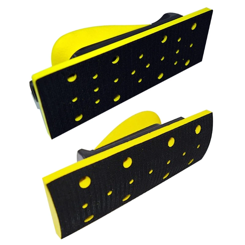 Practical Vacuum Hand Sanding Block Hook & Loop Disc for Wood Polishing Household Cleaning Car Maintenance Fine Grinding