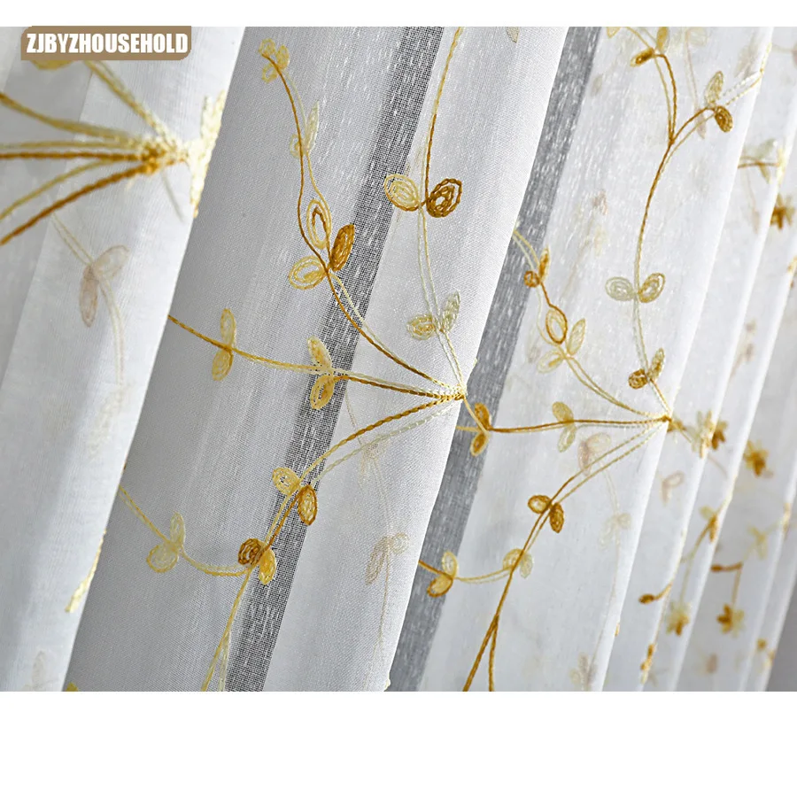 

Хлопковая белая пряжа Тюль цветная нить вышивка пряжа прозрачные шторы для гостиной современный минималистичный Звездный тюль для окна