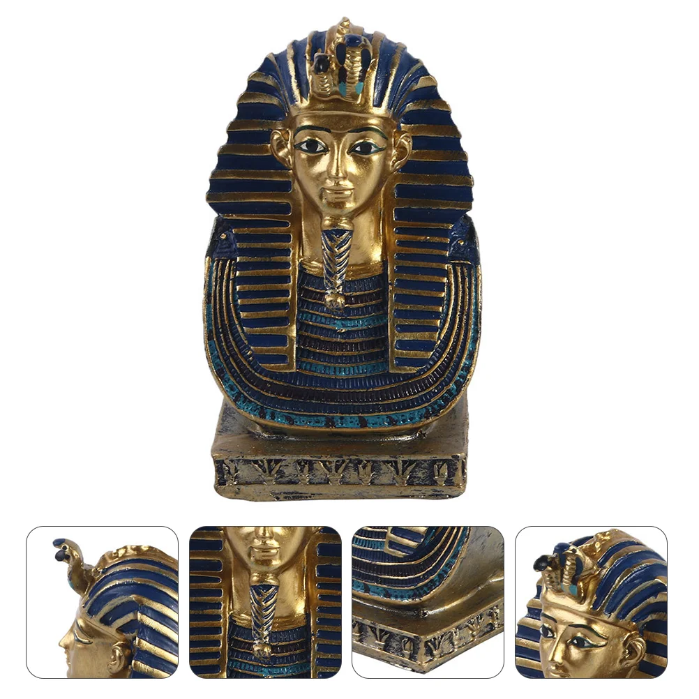 

Egyptian Pharaoh Statue Figurine King Bust Sculpture Khufuqueen Decorationdecor Desktop Ornament Nefertiti Craft Ancient Sphinx