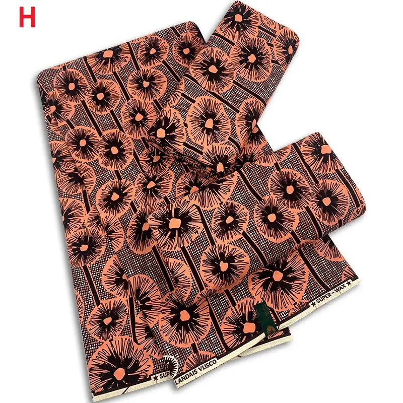 

5 ярдов, Африканский принт, хлопковая восковая ткань, ткань Анкары для шитья, ткань Анкары