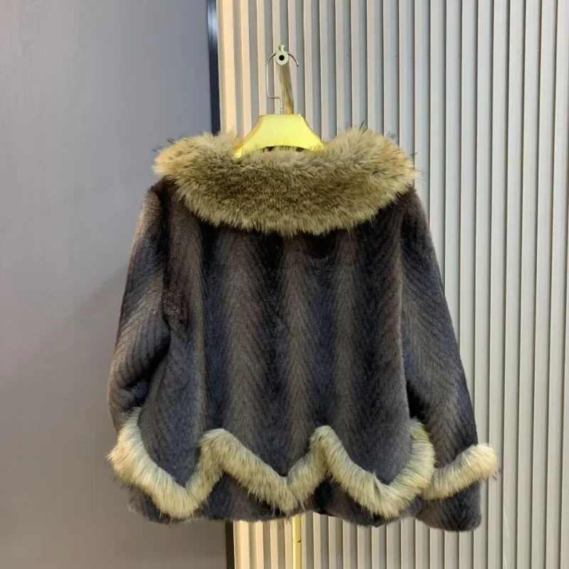 Осень-зима новая европейская норковая искусственная меховая куртка со