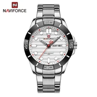 naviforce 2022 top brand business new design mens sports watch quartz wristwatch waterproof stainless steel mens casual watch