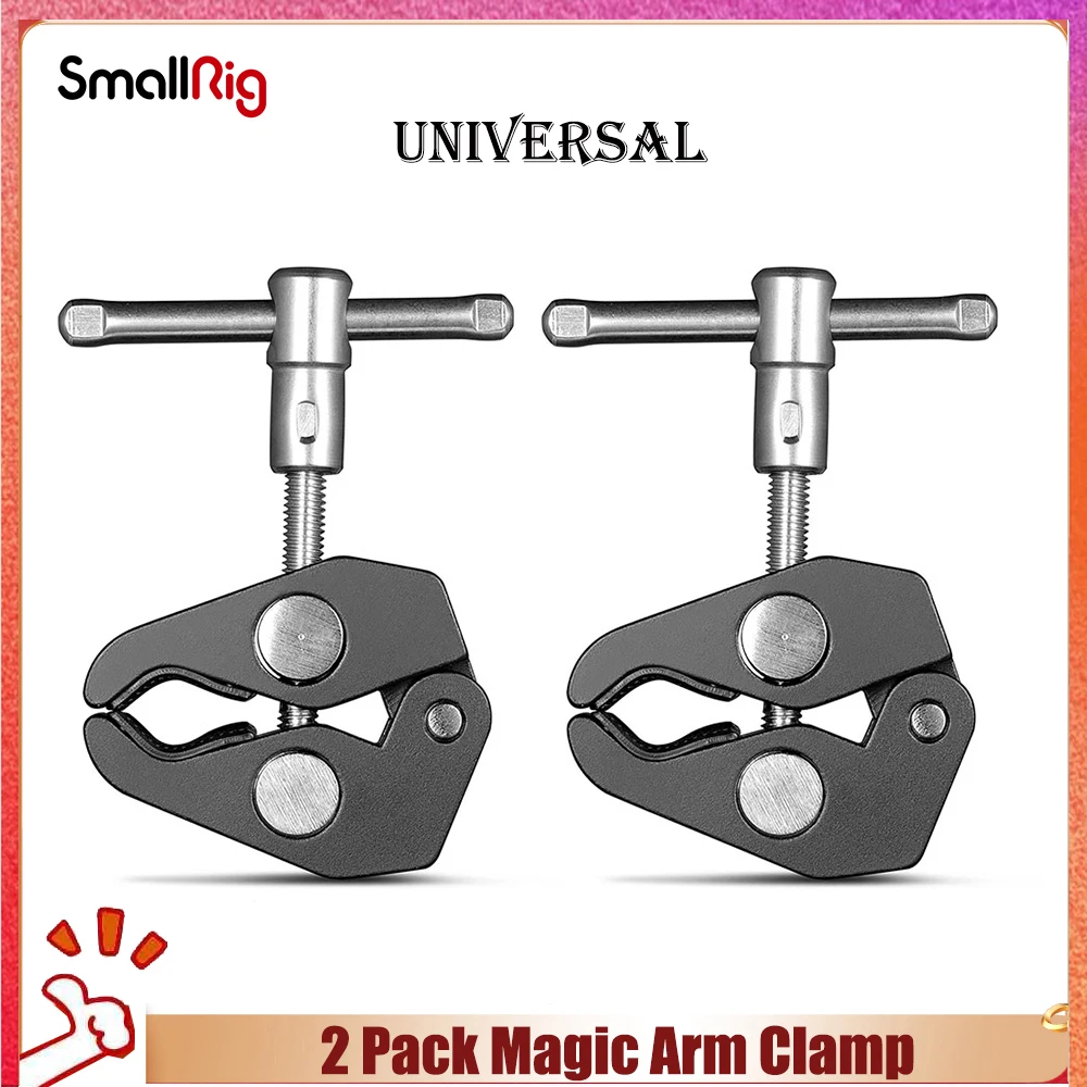 

Супер-зажим SmallRig, 2 упаковки, волшебный зажим с резьбой 1/4 дюйма и 3/8 дюйма для монитора камеры DJI Ronin светильник ка