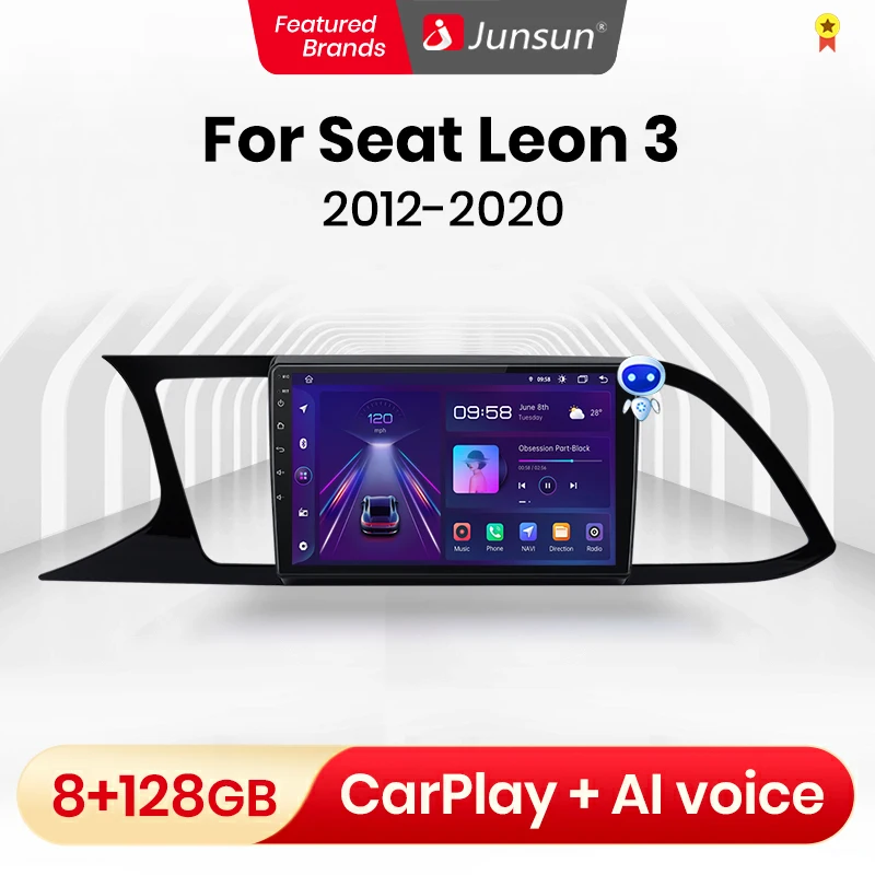 Автомагнитола Junsun V1 для Seat Leon MK3 128-2012 2 din GPS bluetooth-C 8 + 2020 ГГц | Автомобили и мотоциклы