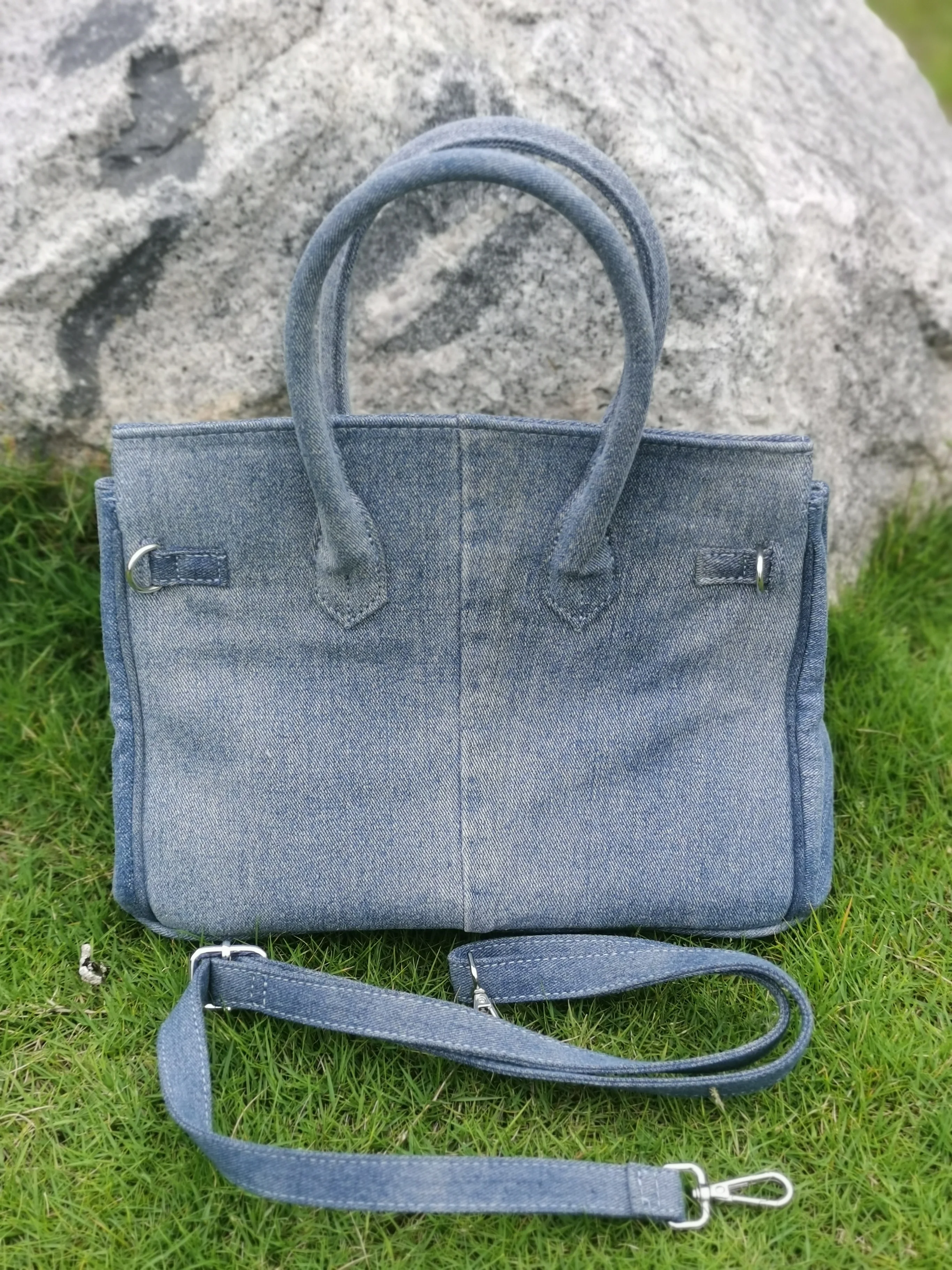 Женская сумка из джинсовой ткани в стиле пэчворк Роскошный кошелек для девушек