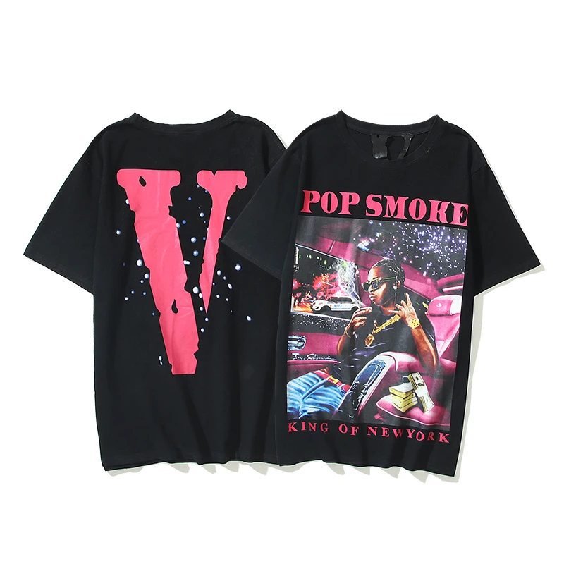 

VLONE 2022 Men's T Shirts 100% Cotton Rapper Streetwear Women's T Shirts American Summer Short Sleeve Harajuku Hip Hop T Shirts