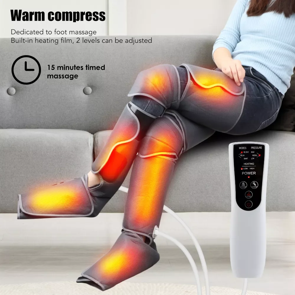 

NEW2023 Home Air Wave Leg Massager Thigh Calf Shiatsu Hot Air Pressure Massage Hot Compress Leg Beauty Massager Foot Massager