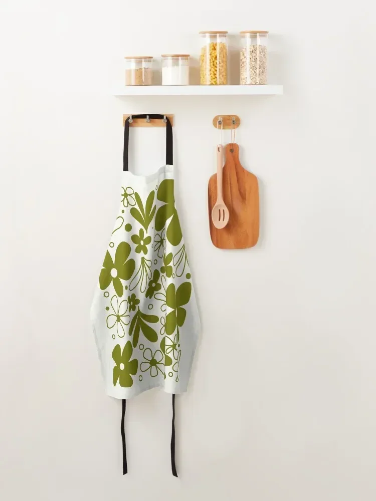 Винтажный фартук с цветочной иллюстрацией в стиле пирекса Inverse Crazy Daisy для кухни