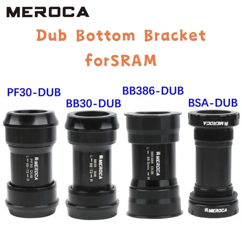 

MEROCA Dub Bottom Bracket forSRAM MTB Road Crank 29 28.99 BSA PF30 BB30 BB386 British Thread 68 73mm Bottom Bracket Bike Parts