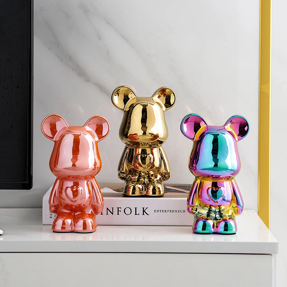 

Милый Декор для комнаты, настольное украшение, креативная статуя животного, Современный домашний декор, искусственная керамика, подарок ру...